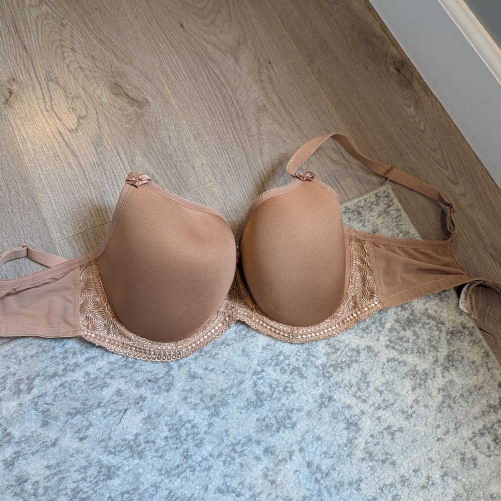 Elegant Tan Lace Bra